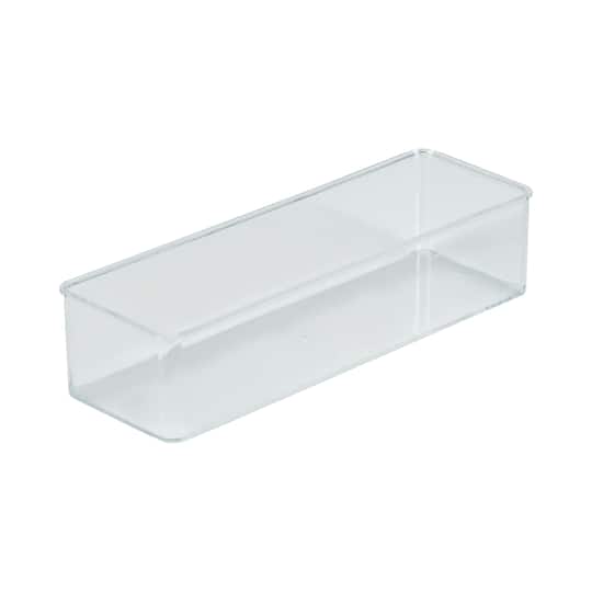 Simplify Medium Narrow Clear Drawer Organizer | 2" x 9" x 3" | Michaels®